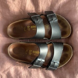 Birkenstock Arizona Black - size 37 WIDE